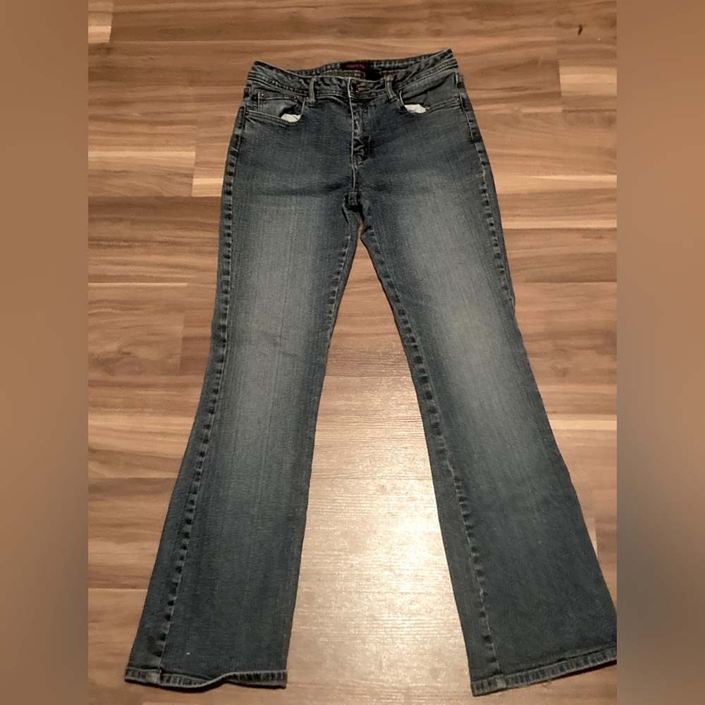 Bell bottomed blue jeans, Sana-Di, 11/12 in adults, and the color is blue!